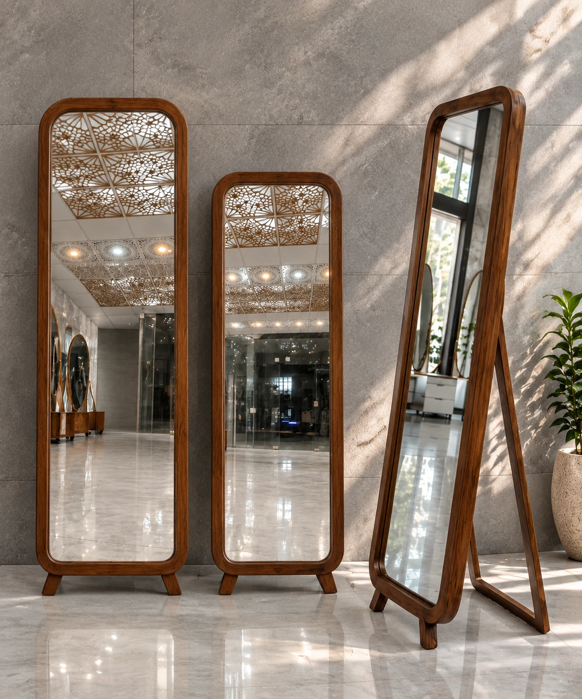 آینه قدی مینیمال پایه دار